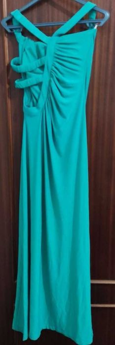 Vestido de gala turquesa