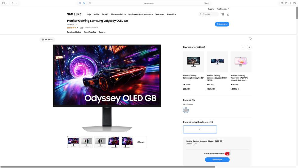 Samsung 27 Odyssey OLED G8 G81SF 4K 240Hz