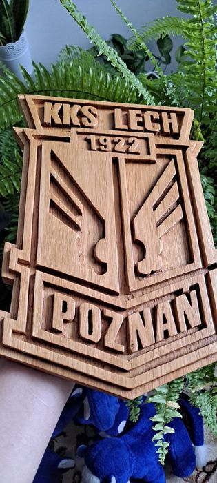 Herb Lech Poznań z drewna. Ręczna praca!
