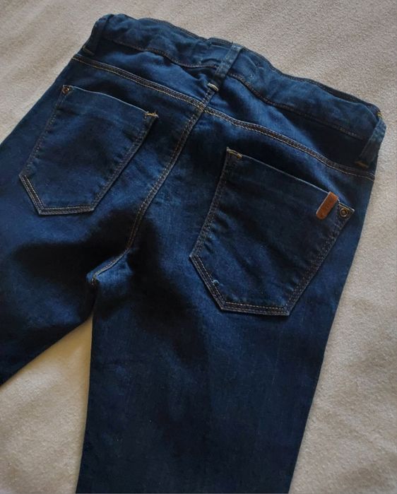 Calças Skinny Fit Azul Escuro, 11-12A