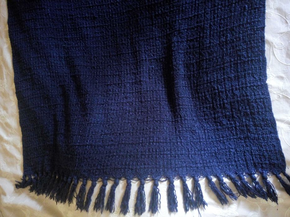 Синій плед 150*115см об'ємний акрил