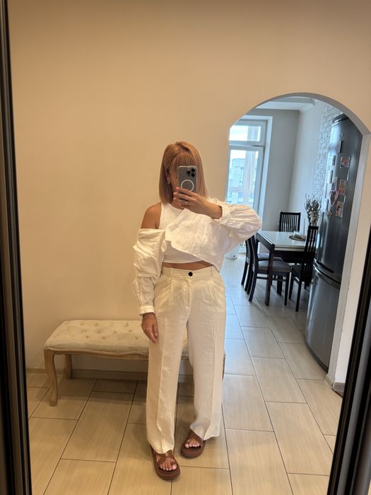 Брюки класичні палацо zara