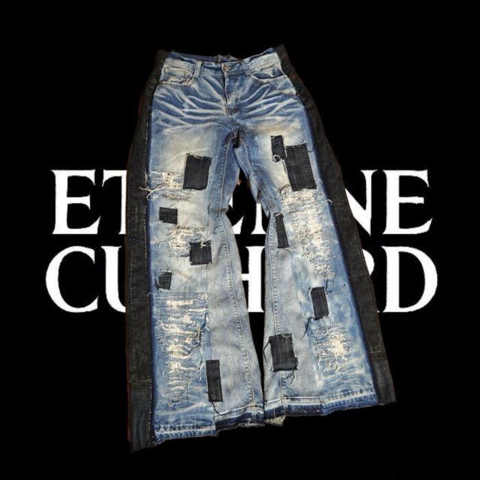 Широкі кастом штани baggy опіум Balenciaga camo фларед бут кат альт