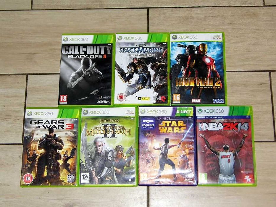 Gry XBox 360 CalI of Duty Black Ops II, Iron Man, Gears of War 3, NBA