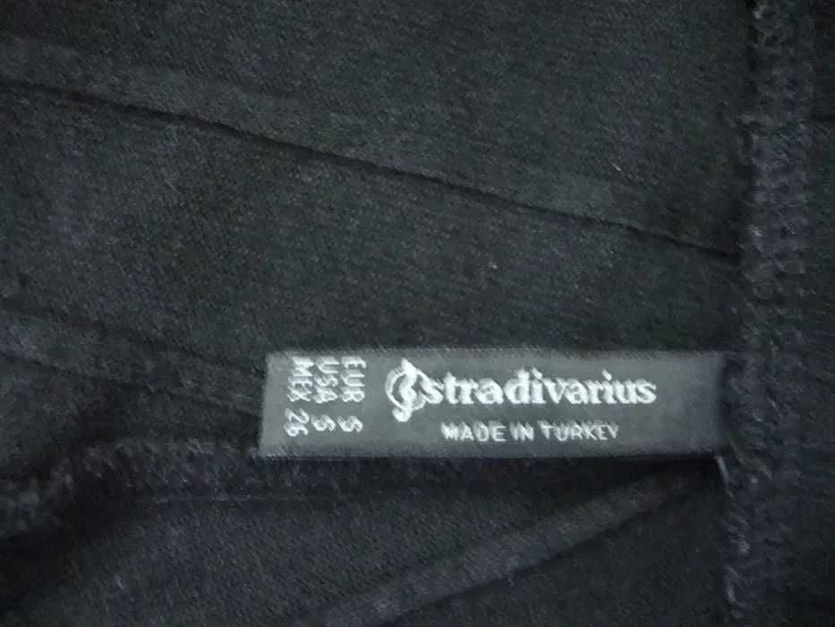 Spodnie czarne grube szerokie  dzwony na zimę STRADIVARIUS rozm. 36 S