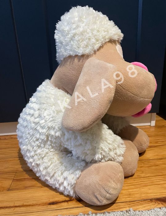 Miś owca z kwiatkiem 45cm