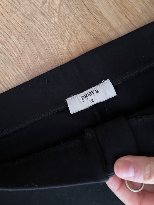 Legginsy damskie czarne z zamkiem z przodu Papaya roz M