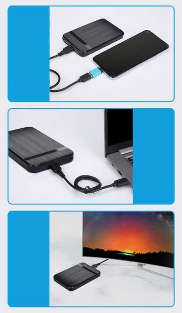 Zewnętrzna obudowa ShuoLe USB 3.1 Type-C, obudowa SSD / HDD 2.5" SATA3