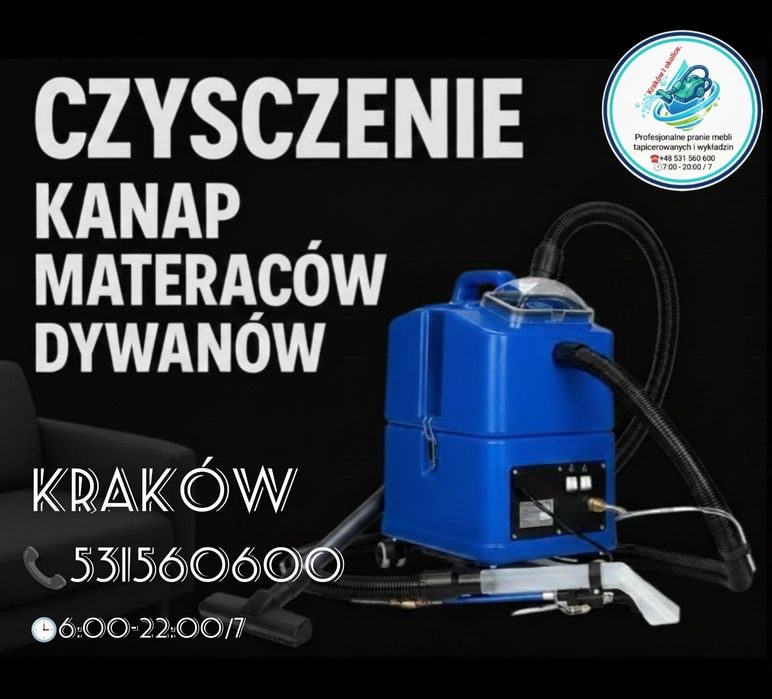 MOBILNE PRANIE TAPICERKI – Działamy na terenie Krakowa i okolic.