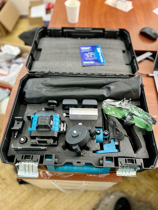 Лазерный уровень нивелир (зеленый луч) 16 линий новый