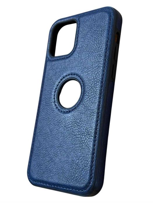 Iphone 12/12 PRO Etui Case Obudowa a'la skórzane Granatowe kod 2201