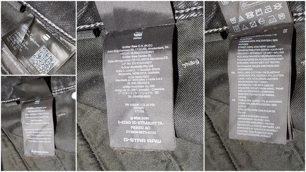 G-Star Raw D-Staq 3D Straight Tapered джинси оригінал W32 L30