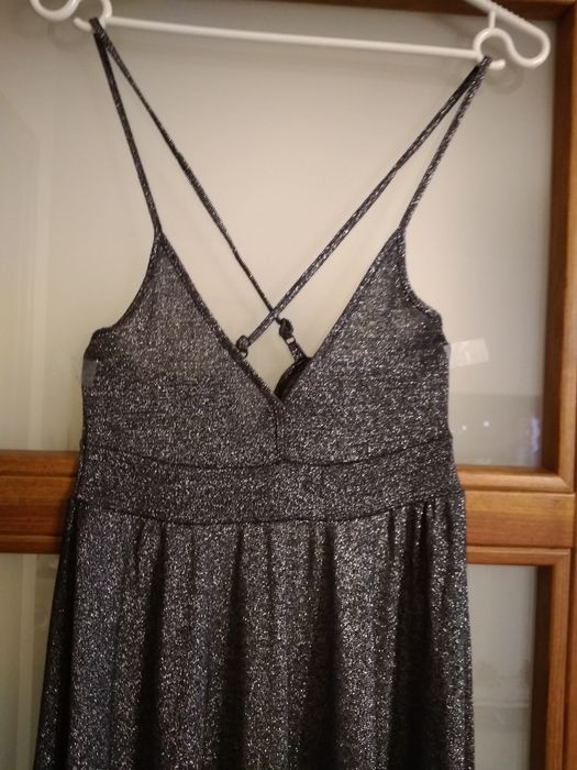 Sukienka srebrna dla dziewczynki 146-158