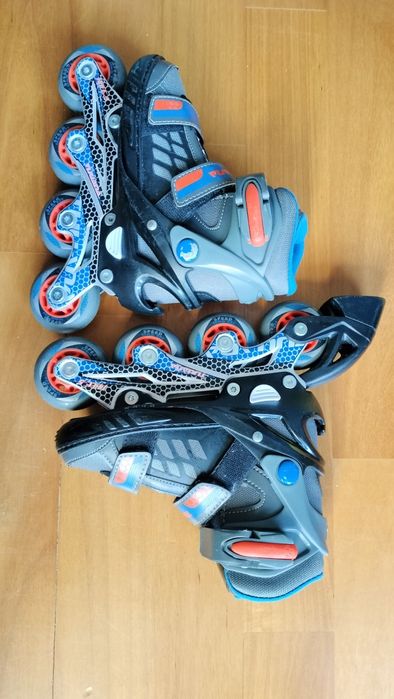 Patins em linha, tamanho ajustável 29-33