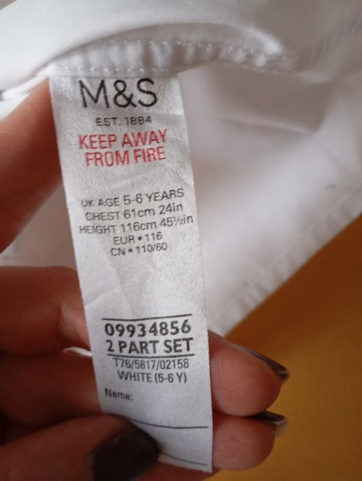 Koszula biała chłopięce M&S roz.5-6 lat