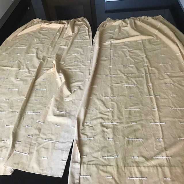 4 Cortinados com fita de franzir - vendo individualmente