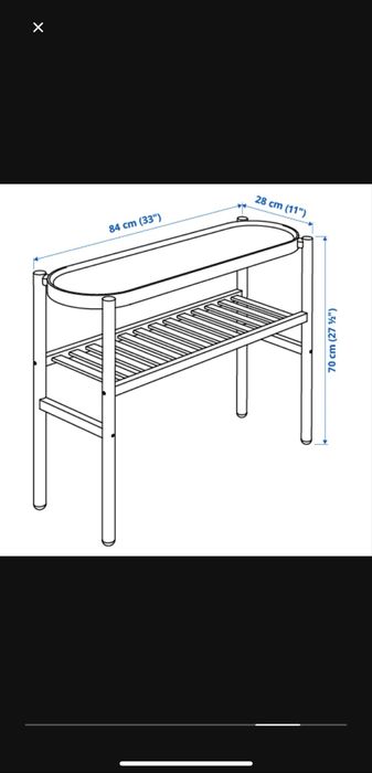 Floreira do Ikea, em óptimo estado de conservação (pés de bambu)