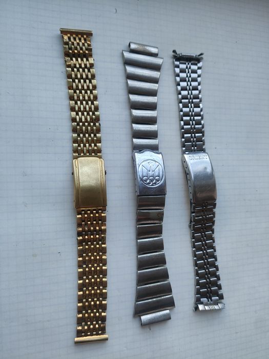 Браслеты на часы жёлтый и белый