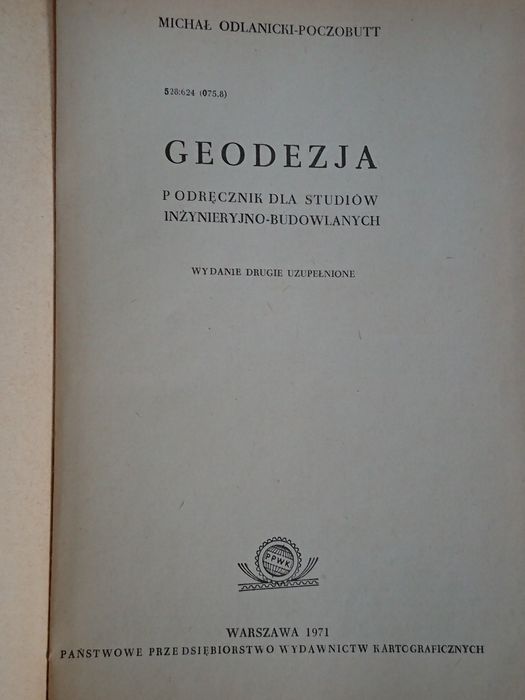 Geodezja podręcznik Odlanicki Poczobut 1971