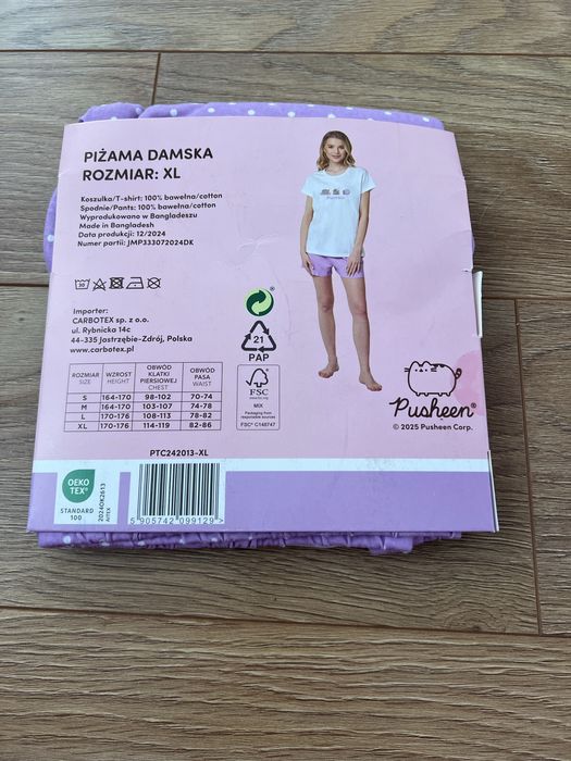 Piżama damska pusheen 100% bawełna