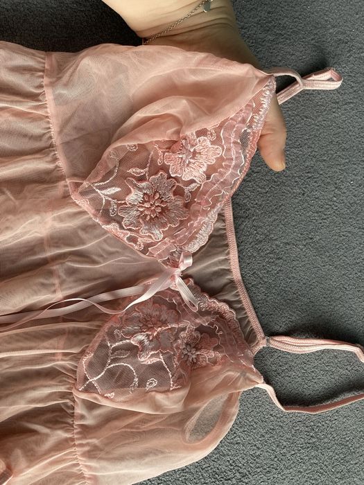 Na walentynki nowy komplet Romantyczny zestaw koszula nocna i figi