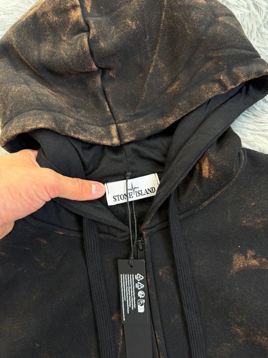 STONE ISLAND | Зіп худі Тай дай Стон айленд | кофта Стонік чорний S M L XL