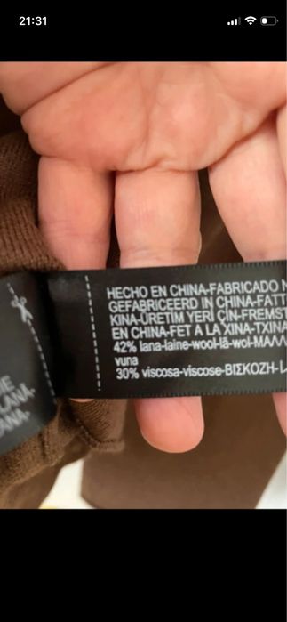 Massimo Dutti wełniany swerwrek   Xs/S