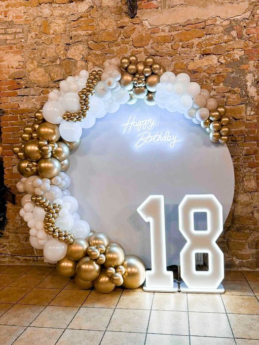 Dekoracje balonowe, ścianki, tło do zdjęć, girlandy