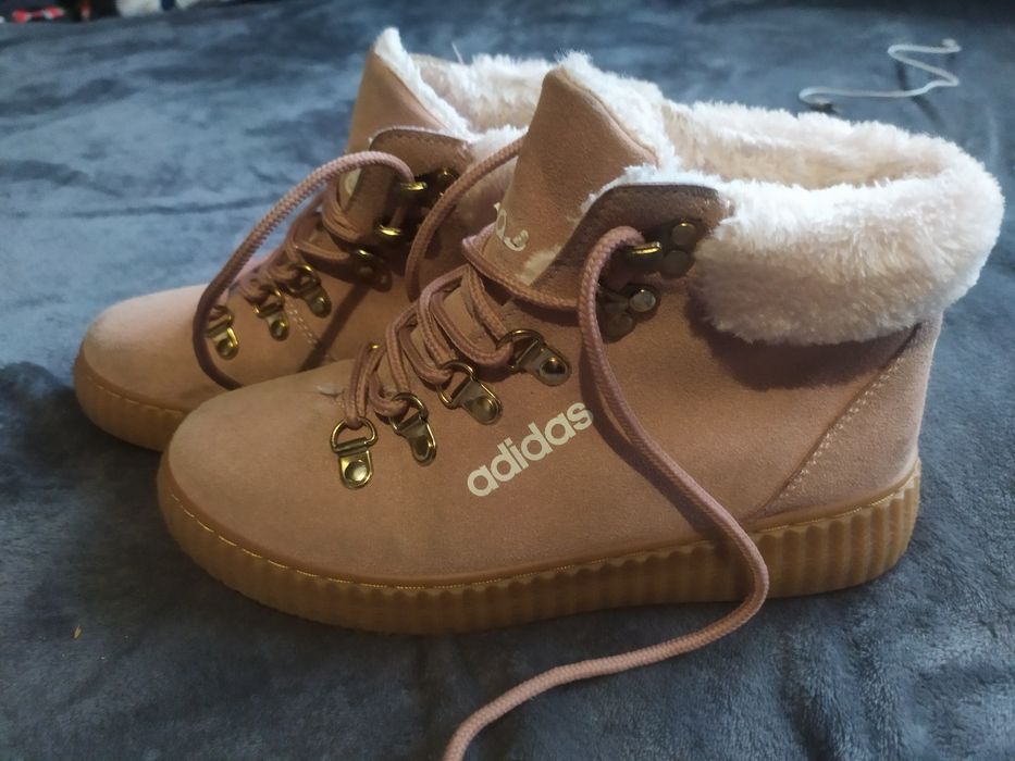 Adidas, zimowe, botki ocieplane