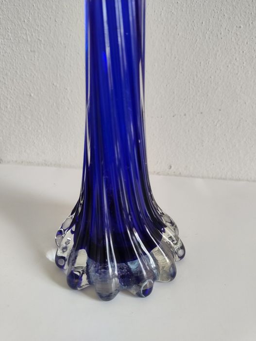 Murano kobaltowy wazon z lat '60