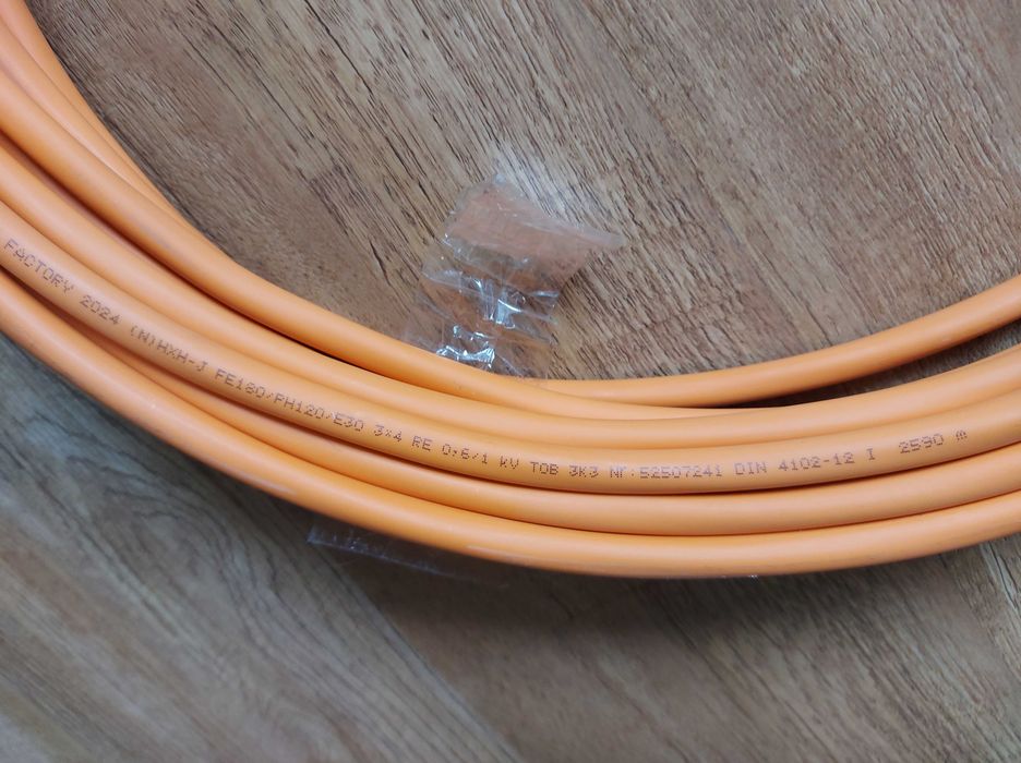 Кабель огнестойкий (N)HXH-J FE180/PH120/E30 3х4 RE 0,6/1 kV — новый, 21 метр
