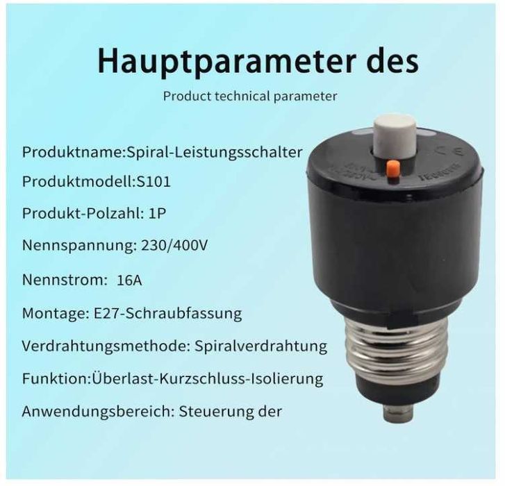 Automatyczny bezpiecznik wkręcany E27 16A 230/400V GERUI