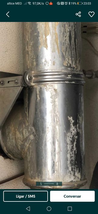 Chaminés completas ou seus acessórios à  péssa usados ou usadas em ópt