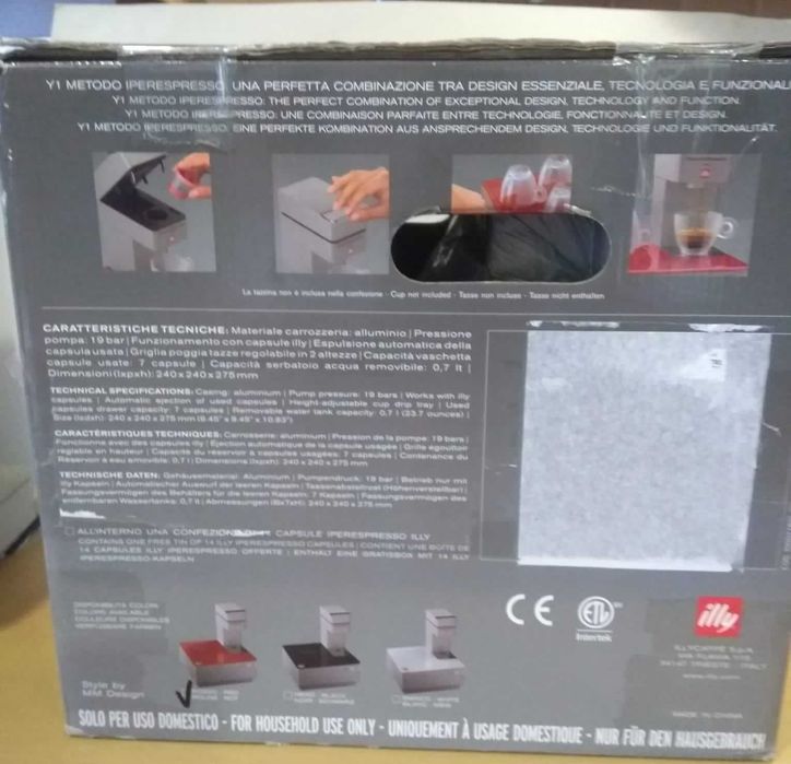 Máquina de Café Cápsulas Illy Francis Francis Y1, NOVA!