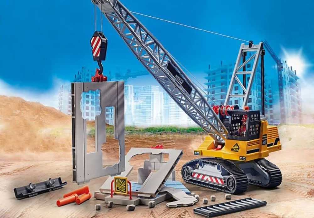 Koparka linowa z elementami konstrukcyjnymi Playmobil