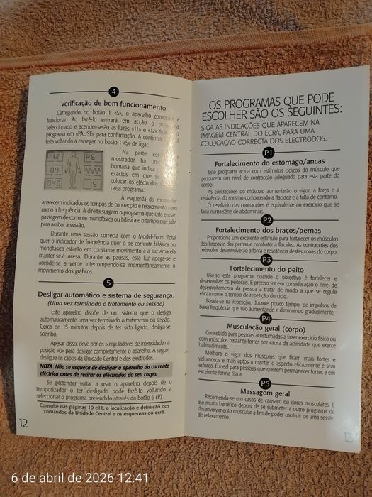 Eletroestimulador TENS  e E.M.S