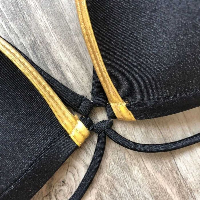 Bikini Strój Kąpielowy Wiązany Push-Up Damski Kostium Dwuczęściowy S