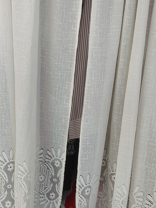 Cortinas para janela de cozinha ou quarto em 2 partes
