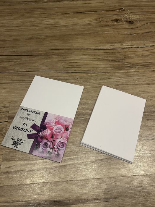 15 zaproszeń na 70 urodziny