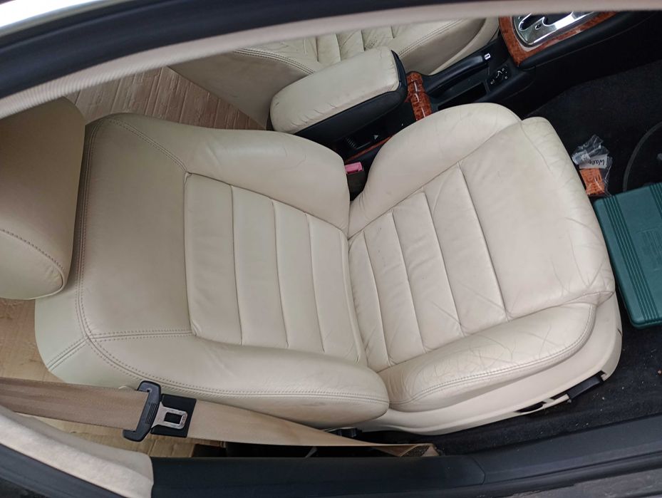 Audi A6 C5 - fotele SPORTY skora bananowa + boczki TYLNA KANAPA GRZANA