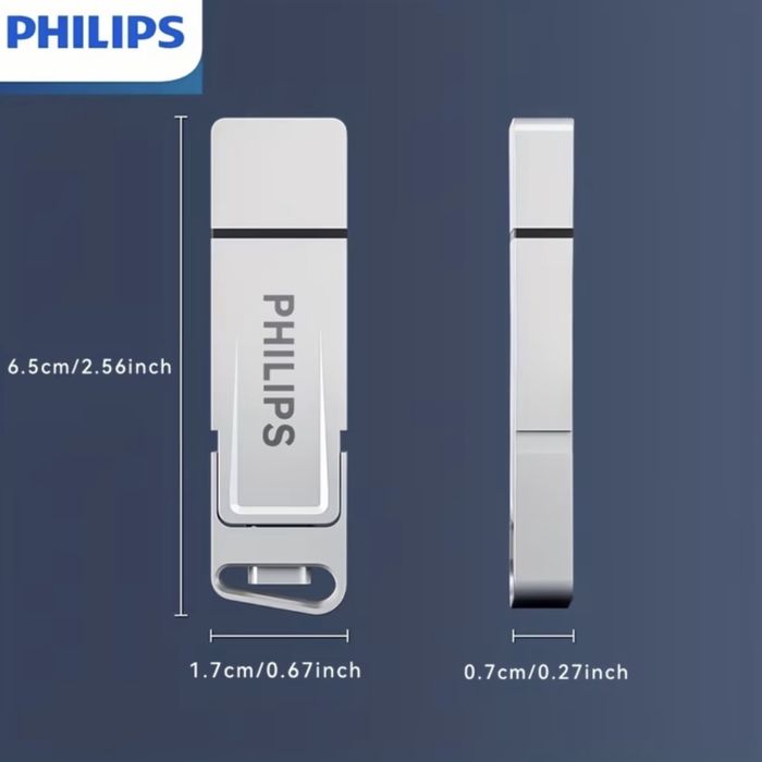 Pendrive Philips 512GB 3.2 SSD/HDD USB to dwufunkcyjny pendrive SSD z mechaniczną obudową