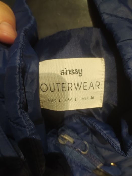 Kurtka wiatrówka ocieplana wiosenna jesienna z kapturem 40 L