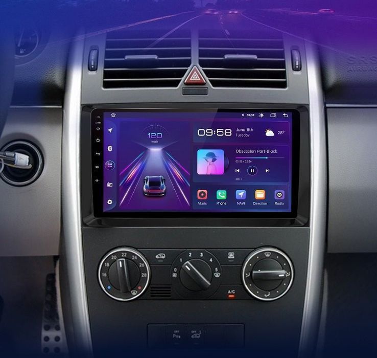 Mercedes W169 W245 W906 – Radio Android 15 9" CarPlay Android Auto 2GB/32GB GPS Nawigacja Stacja Multimedialna WiFi Bluetooth DSP PL