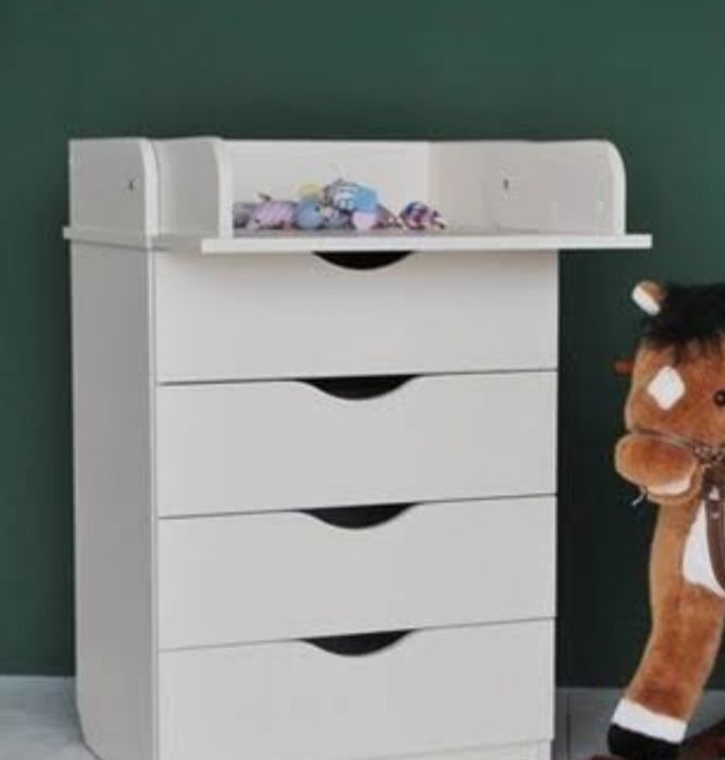 Съемная пеленальная накладка на комод (универсальная, белая)