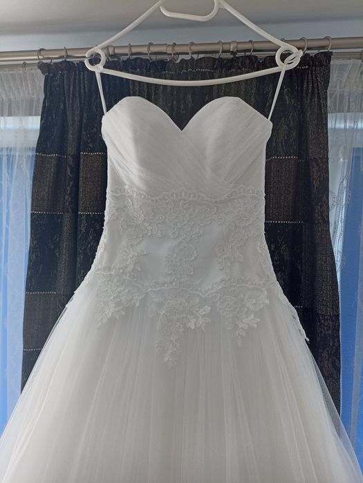 Suknia ślubna rozmiar 38 gorset+koronka