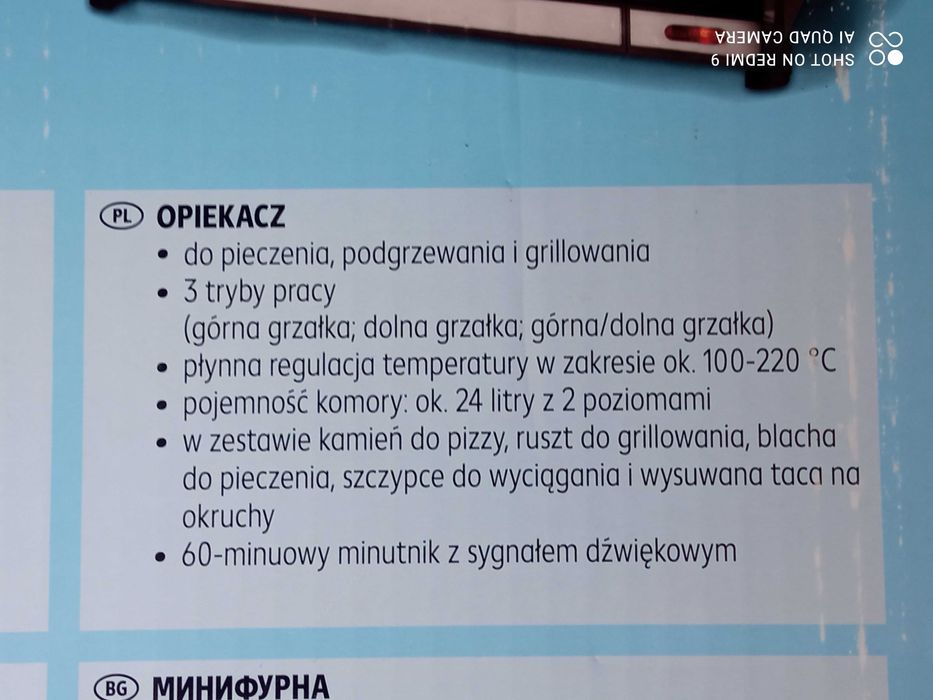 Mini Piekarnik SWITCH ON  1400w