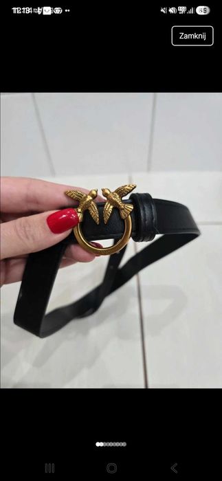 Pinko pasek czarny nowy