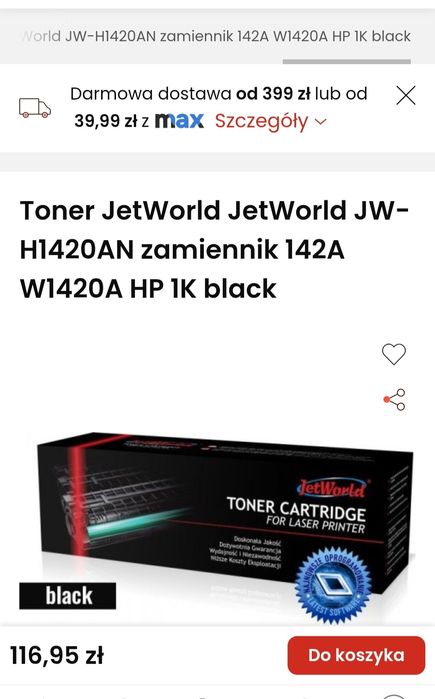 Nowy toner do HP  H1420AN