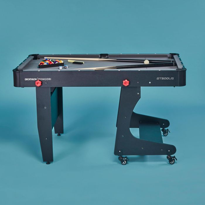 Mesa de Bilhar Americano Dobrável BT 500 Pano Cinzento