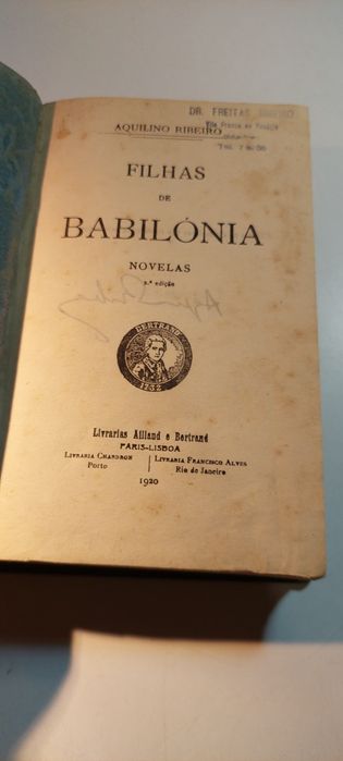 Filhas de Babilónia - Aquilino Ribeiro (2ª edição, 1920)